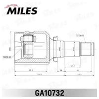 ШРУС TOYOTA PRIUS ZVW30 внутрений правый GA10732 MILES GA10732