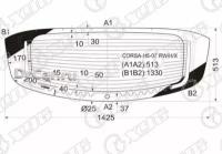 XYG Стекло заднее с обогревом OPEL CORSA 5D HBK 06-14