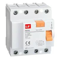 LSIS Устройство защитного отключения (RCCB) LS Electric серии RKN, 3P+N, 63A 300mA, тип AC 062400488B