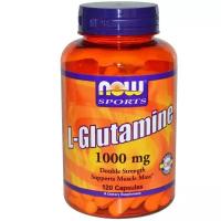 Л-Глютамин L-Glutamine NOW 1000 mg, 120 капс (Без вкуса)