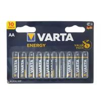 Батарейки Varta Батарейка алкалиновая Varta Energy, AA, LR6-10BL, 1.5В, блистер, 10 шт