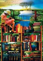 Пазлы деревянные фигурные Книги читай мечтай Детская Логика