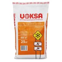 Реагент противогололедный Соль техническая UOKSA белая 25кг мешок