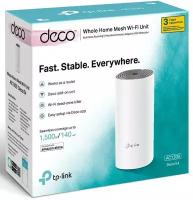 Маршрутизатор TP-LINK Бесшовный Mesh роутер Deco E4 AC1200 10/100BASE-TX белый