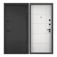 Дверь входная для квартиры Torex Terminal-C 950х2050, правый, тепло-шумоизоляция, антикоррозийная защита, замки 3-го класса защиты, темно-серый/белый