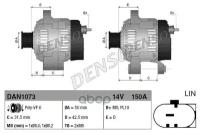 Генератор Ford Fiesta Vi (08-) Ford Focus Iii (10- Denso арт. DAN1073