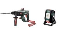 Набор инструментов METABO: перфоратор KHA 18 LTX + фонарь BSA 12-18, 1х4 Ач + ЗУ (T0526)