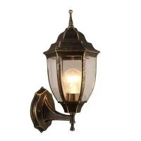 Arte Lamp Уличный настенный светильник Pegasus A3151AL-1BN, E27, 60 Вт, цвет арматуры: черный, цвет плафона коричневый