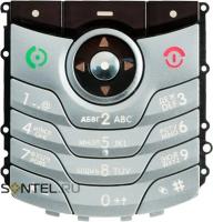 Клавиатура русская для Motorola L2 серебро