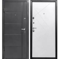 Дверь входная Форпост 60 левая антик серебро - белый 860х2050 мм