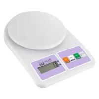 HOME ELEMENT HE-SC930 (new23) белый/лиловый весы кухонные сенсор