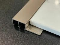 PROFINLIST 20 - Бордюрный профиль алюминиевый бронза матовая размер 20х10 мм длина 2.7 метра