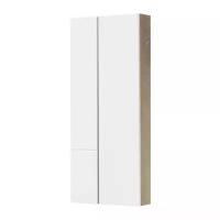 Шкаф подвесной Акватон Мишель 43 Дуб Эндгрейн/Белый для зеркала (1A244203MIX40)