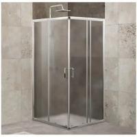 Душевой уголок BelBagno UNIQUE-A-2-85/100-P-Cr хром, стекло рифленое 5 мм (850/1000х1900х850/1000)