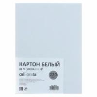 Картон белый А5, 6 листов, 220 г/м2 немелованный, эконом