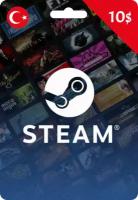 Пополнение кошелька Steam на 10 USD / Код активации Турция / Подарочная карта Стим / Gift Card 10$ (Turkey)