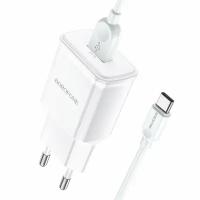 Сетевое зарядное устройство Borofone BA59A Heavenly USB Type-C (белое)