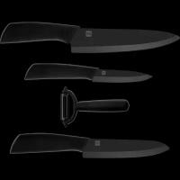 Набор керамических кухонных ножей Huohou Nano Ceramic Knife (Black/Черный)
