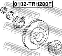 Подшипник ступицы Fr Toyota Hiace KDH201/TRH201, 0182TRH200F FEBEST 0182-TRH200F