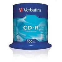 Verbatim Диски CD-R 100 шт. 48/52-x 700Mb, Cake Box ( 43411)