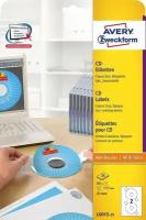 Этикетки Avery Zweckform [L6015-25] для CD (белые, Ø117 мм, 50 шт, 25 листов, классический размер)