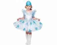 Карнавальный костюм для детей Карнавалофф Снежинка серебрянная, рост 128-134 см (единый размер)