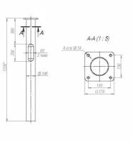 Закладная деталь фундамента ЗДФ-0,108-1,2 (К170-130-4х14)-02 для опор 3,4,5 метров В00000206 Пересвет