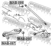 Сайлентблок подвески Mitsubishi Lancer 92-00, MAB097 FEBEST MAB-097