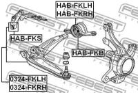 Сайленблок задний переднего рычага (HONDA CIVIC FK 2006-2012) FEBEST, HABFKB FEBEST HAB-FKB