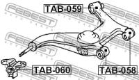 С/блок заднего рычага наружный, TAB058 FEBEST TAB-058