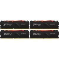 Память оперативная Kingston 32GB 3200MHz DDR4 CL16 DIMM (Kit of 4) FURY Beast RGB kf432c16bbak4/32