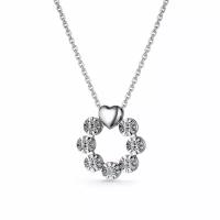 Серебряное колье Алькор 06-3159/000Б-00 с бриллиантом, Серебро 925°, размер 45-50