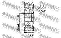ШРУС карданного вала FEBEST 2711XC90SHA