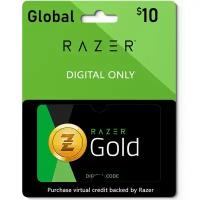 Код пополнения Razer Gold Card номиналом 10 USD Global, Gift Card 10$, все регионы