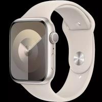 Apple Умные часы Apple Watch Series 9, 45 мм, Sport Band, Starlight, size M/L (MR973ZP/A)