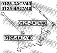 тяга задн.поперечн.регулир.лев. Toyota Camry ACV4, 01254ACV40 FEBEST 0125-4ACV40