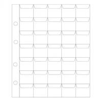 Листы под монеты стандарт optima на 35 ячеек, размер 250 x 200 арт. 20-5822