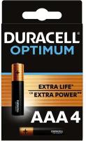 Батарейки щелочные DURACELL OPTIMUM AАA 4 шт