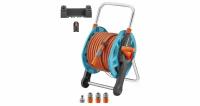 Базовый комплект настенной шланговой катушки Gardena 18982-28 Basic Wall Hose Reel Set, 25 м, голубо-оранжевый