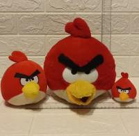 Angry Birds Мягкая игрушка РЕД, RED цвет красный 3 штуки
