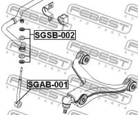 Р/к стойки переднего стабилизатора, SGSB002 FEBEST SGSB-002