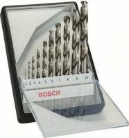 Набор сверл по металлу BOSCH HSS-G ( 1-10мм) 10 шт. Robust Line