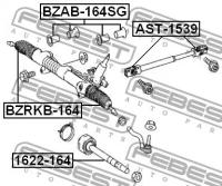 Пыльник рулевой рейки, BZRKB164 FEBEST BZRKB-164