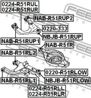 Опора шаров.задн.нижн.рычаг Nissan Pathfinder 05-, 0220R51RLOW FEBEST 0220-R51RLOW