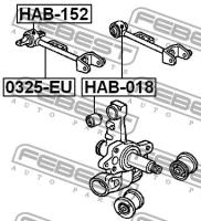 С/блок заднего верхнего рычага, HAB152 FEBEST HAB-152