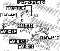 сайлентблок подвески FEBEST TAB525