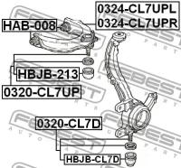 Рычаг перед.верх. L Honda Accord CL/CN/CM 02, 0324CL7UPL FEBEST 0324-CL7UPL