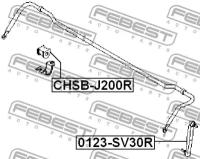 втулка задн.стаб.D13 Chevrolet Lacetti/Optra (J20, CHSBJ200R FEBEST CHSB-J200R