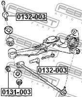 Втулка заднего рычага, 0132003 FEBEST 0132-003