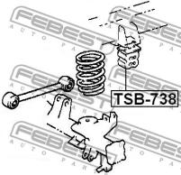 Отбойник заднего амортизатора, TSB738 FEBEST TSB-738